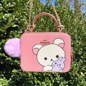 Coach Double Zip Box Crossbody, Rilakkuma